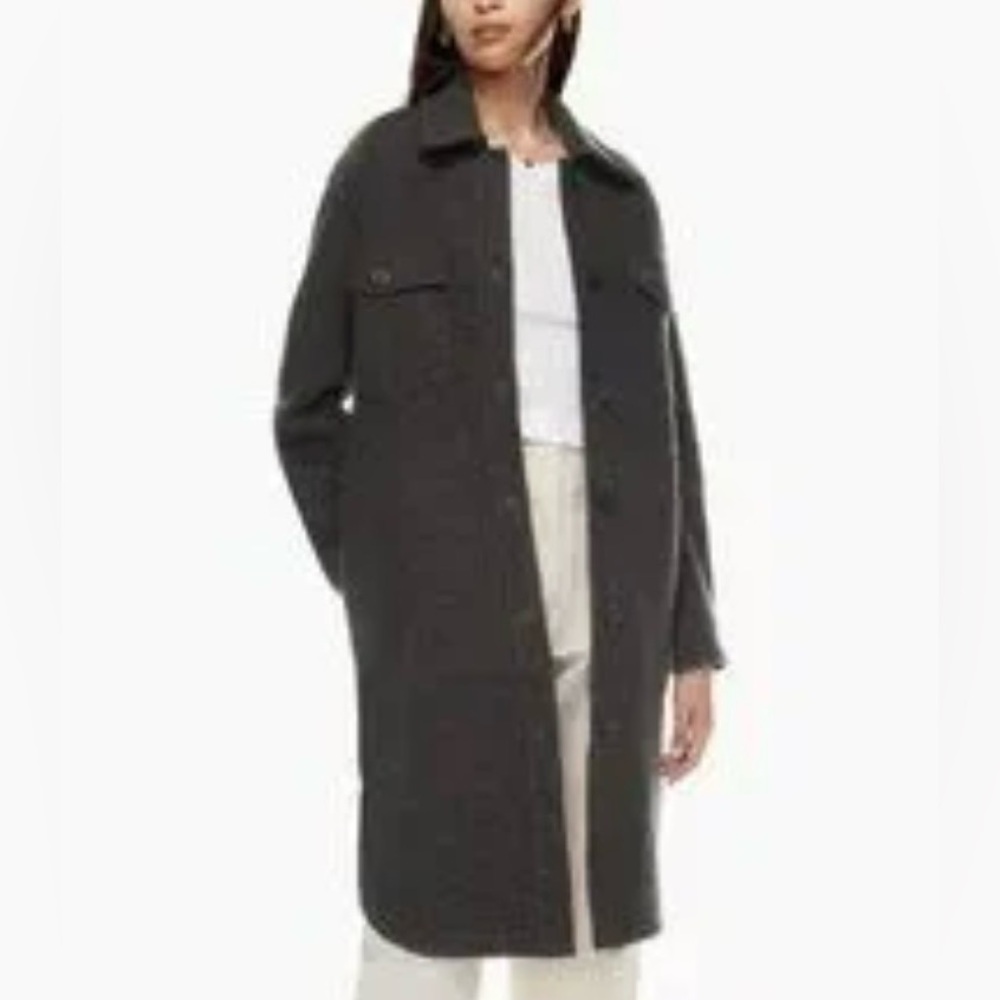 Aritzia Wilfred Ganna Long Merino Shacket Large
